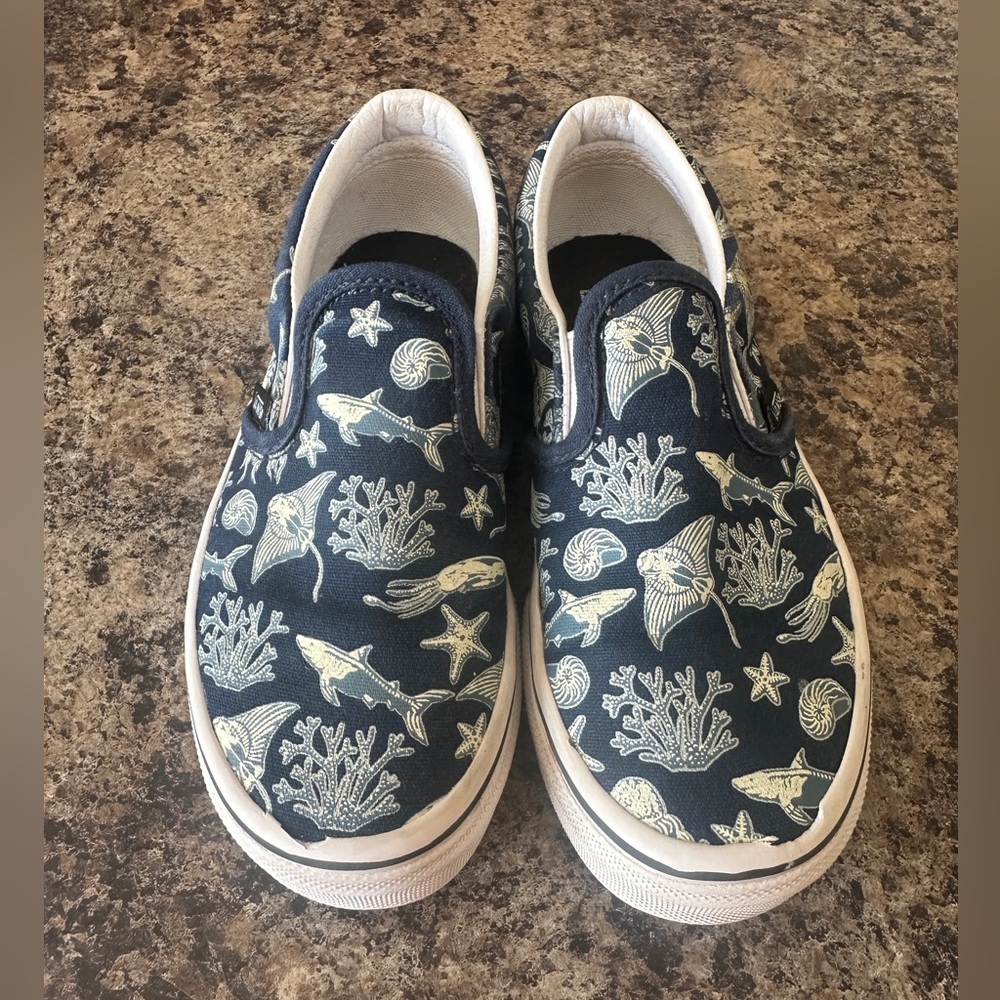 Glow in the Dark Ocean Vans Kids Size 1